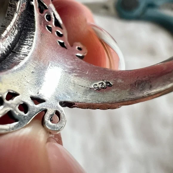 925 OMG! Gorgeous! Triple Rainbow Flash Moonstone Ring 6 7 8 9 10 - Picture 6 of 11